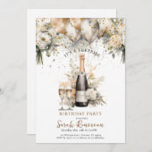 Elegant Surprise Birthday Party 招待状 (正面/裏面)