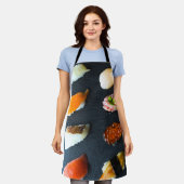 Elegant Sushi Apron - Japanese Minimalist Style エプロン (着用した状態)