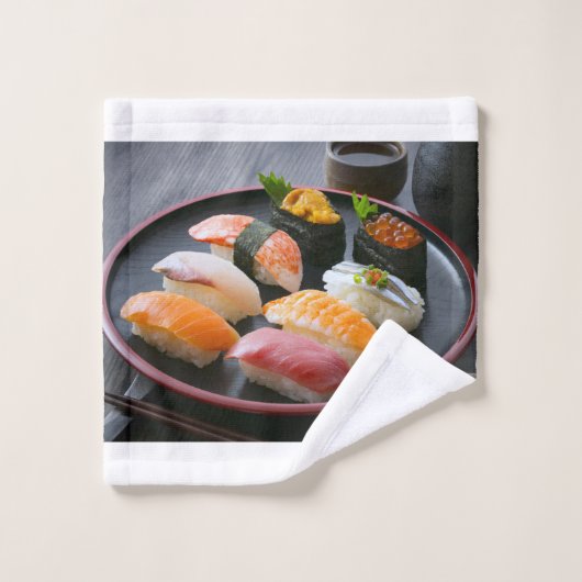 Elegant Sushi Dining Towel Set – Tasteful Japan バスタオルセット (ウォッシュタオル)