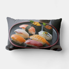 Elegant Sushi Plate Cushion – Taste of Tradition ランバークッション