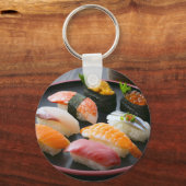 Elegant Sushi Platter Keychain – SUSHIMI Style キーホルダー (裏面)