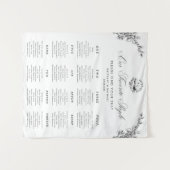 Elegant Swan 12 Tables Wedding Seating Chart Sign タペストリー (正面(横))