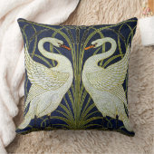 Elegant Swan Dance Art Nouveau クッション (ブランケット)
