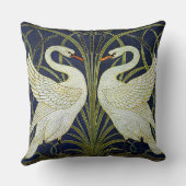 Elegant Swan Dance Art Nouveau クッション (裏面)