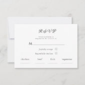 Elegant Swan Love Wedding Response Card 出欠カード (正面)