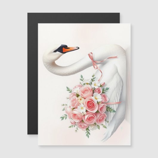 Elegant Swan with Roses (正面/裏面)