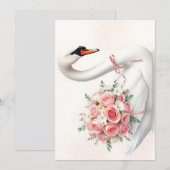 Elegant Swan with Roses シーズンカード (正面/裏面)