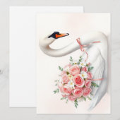 Elegant Swan with Roses 案内状 (正面/裏面)