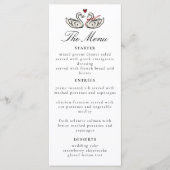 Elegant Swans Romantic Love Script Dinner Menu メニュー (正面)
