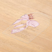 Elegant Sweet 16 Blush Pink Birthday アクリル招待状 (レイダウン)