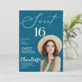 Elegant Sweet 16 Save the Date Birthday 招待状 (スタンド正面)