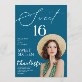 Elegant Sweet 16 Save the Date Birthday 招待状