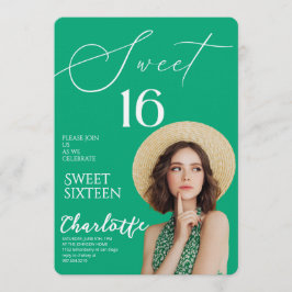 Elegant Sweet 16 Save the Date Birthday 招待状