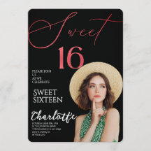 Elegant Sweet 16 Save the Date Birthday