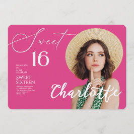 Elegant Sweet 16 Save the Date Birthday 招待状