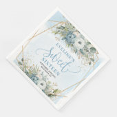 Elegant Sweet Sixteen Blue Floral Gold Frame  (コーナー)