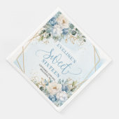 Elegant Sweet Sixteen Watercolor Blue Floral (コーナー)
