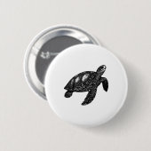 Elegant Swimming Old Water Turtle Copy 缶バッジ (正面&裏面)