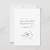 Elegant Swirl Script Simple Photo Thank You サンキューカード (裏面)