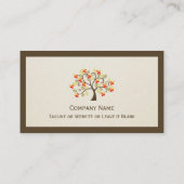 Elegant Swirl Whimsical Tree Classy Professional 名刺 (裏面)