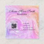 Elegant Swirly Sparkle Appointment Beautician  スクエア名刺 (正面)