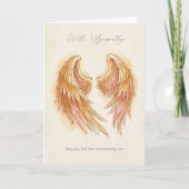 Elegant Sympathy Card with Angel Wings  カード (正面)