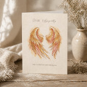 Elegant Sympathy Card with Angel Wings  カード