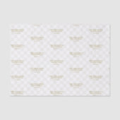 Elegant Tan Checkered Background Business Name 薄葉紙 (正面)