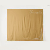 Elegant Tan Geometric Lines タペストリー (正面(横))