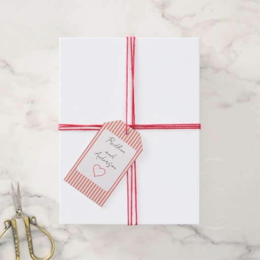 Elegant Tangerine Wedding ギフトタグ (より糸付き)