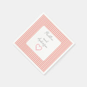 Elegant Tangerine Wedding スタンダードカクテルナプキン (角)