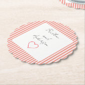 Elegant Tangerine Wedding ペーパーコースター (アングル)