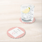 Elegant Tangerine Wedding ペーパーコースター (インサイチュ)