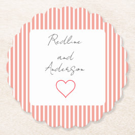 Elegant Tangerine Wedding ペーパーコースター