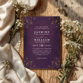 Elegant Tangled Lanterns Budget QR Code Wedding 招待状