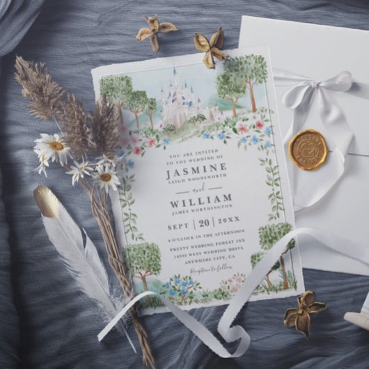 Elegant Tangled Lanterns Modern Chic Wedding 招待状