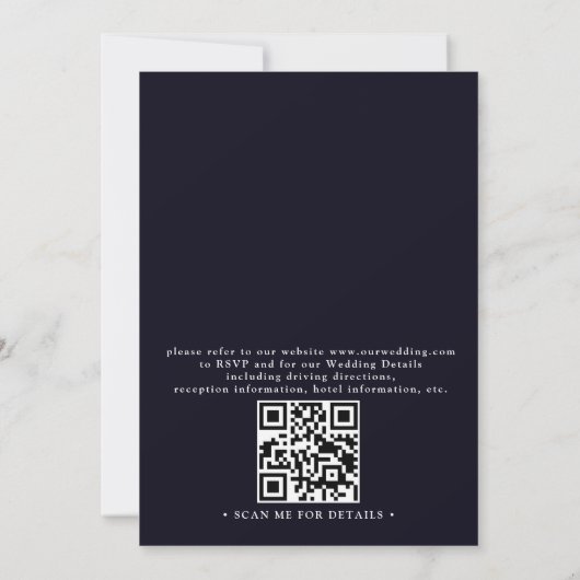 Elegant Tangled Lanterns Modern QR Code Wedding 招待状 (裏面)