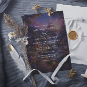Elegant Tangled Lanterns Modern QR Code Wedding 招待状