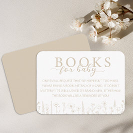 Elegant Taupe Books for Baby Card エンクロージャーカード