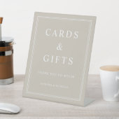 Elegant Taupe Cards And Gifts Wedding 台座サイン (インサイチュ)