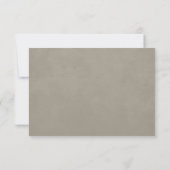 Elegant Taupe Floral Wedding RSVP (裏面)