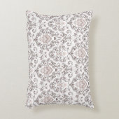 Elegant Taupe & Gray Damask Pillow Cases | Classic アクセントクッション (正面(垂直))