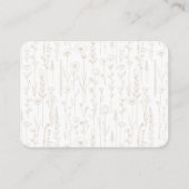 Elegant Taupe Neutral Baby Shower Diaper Raffle エンクロージャーカード (裏面)