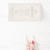 Elegant Taupe Wedding Bar Menu  横断幕 (インサイチュ)