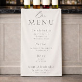 Elegant Taupe Wedding Bar Menu  横断幕