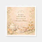 Elegant Tea Garden Baby Shower スタンダードカクテルナプキン (正面)