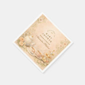 Elegant Tea Garden Baby Shower スタンダードカクテルナプキン (角)