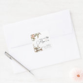 Elegant Tea Party Baby Shower スクエアシール (封筒)