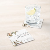 Elegant Tea Party Baby Shower スクエアペーパーコースター (インサイチュ)