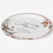 Elegant Tea Party Baby Shower ペーパープレート (アングル)